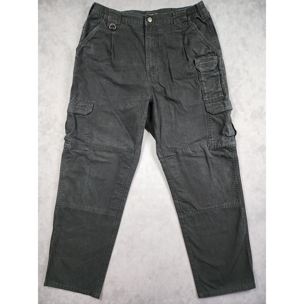 5.11 Tactical Cargo Pants Mens 34x32 Black Cotton Canvas Utility Multi-Pocket